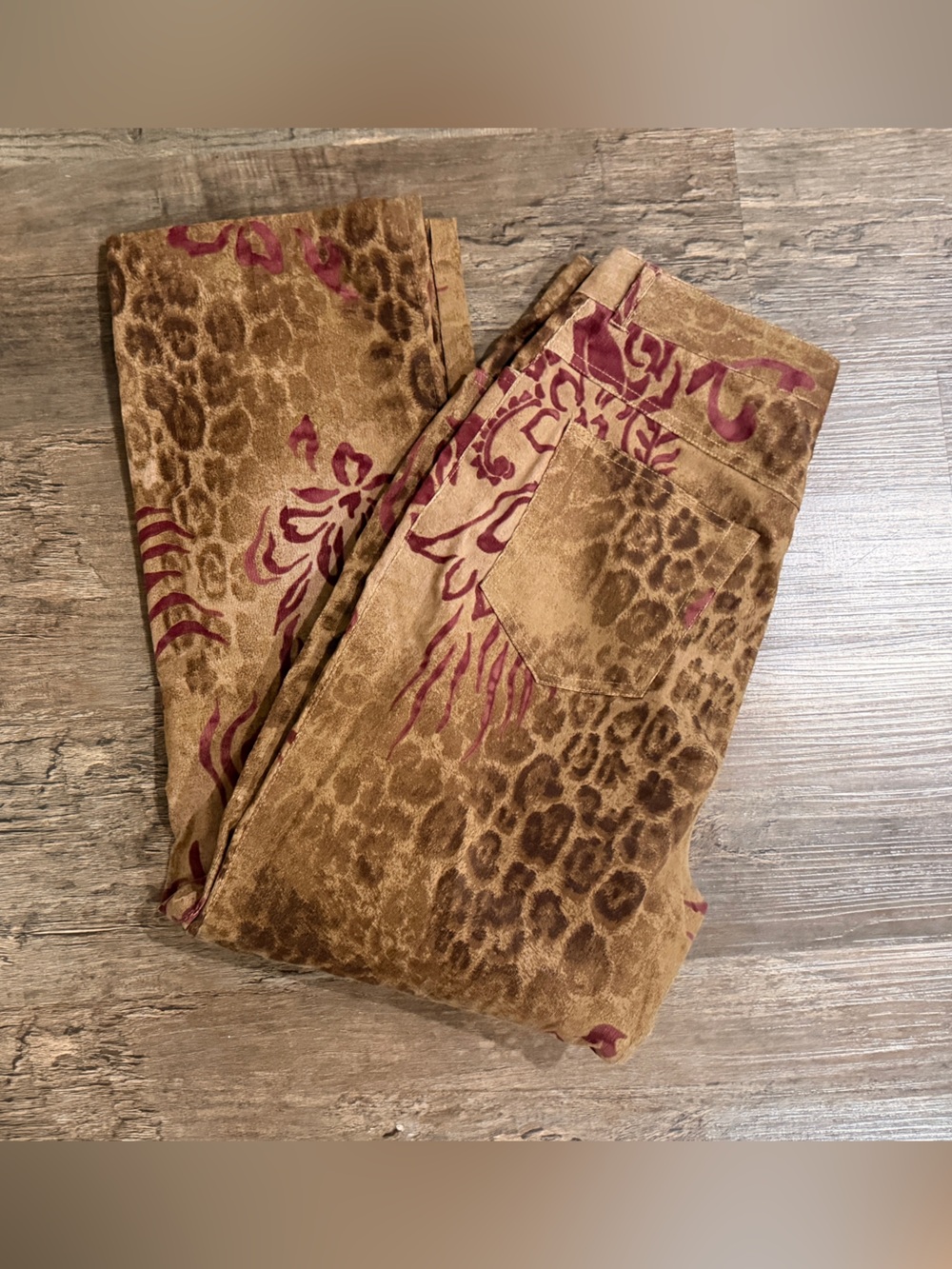 Y2K Mesmerize Suede Like Animal Print Pants